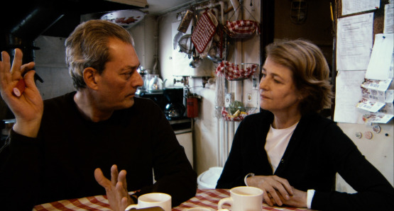 Paul Auster and Charlotte Rampling in a scene from Angelina Maccarone's documentary CHARLOTTE RAMPLING: THE LOOK.