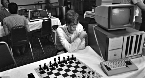 Patrick Riester as Peter Bishton in Computer Chess, a film by Andrew Bujalski.