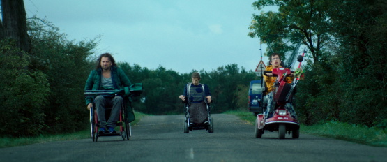 A scene from <i>Kills on Wheels</i>, courtesy Kino Lorber.
