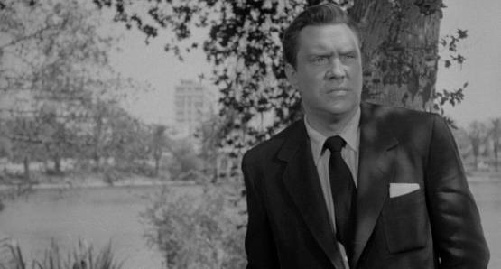 Edmund O'Brien is a man with a secret in Ida Lupino's THE BIGAMIST.