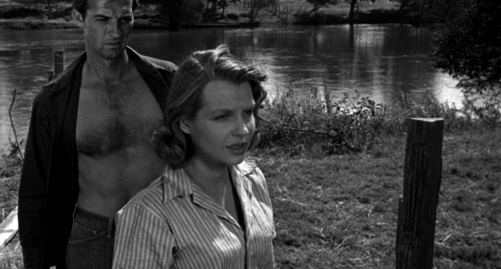 Zachary Scott and Betty Field in Jean Renoir's THE SOUTHERNER (1945).
