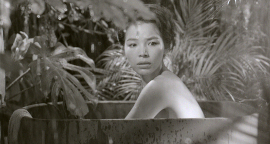 Keiko, the “Queen Bee” of Anatahan (Akemi Negishi) arouses the attentions of twelve stranded sailors in Josef von Sternberg's ANATAHAN.