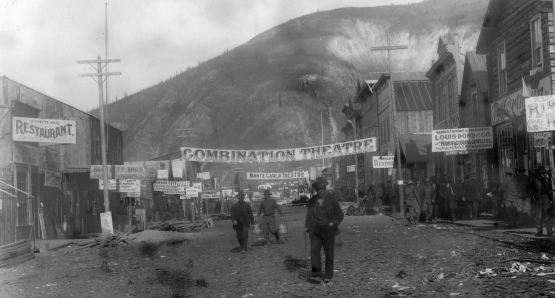 First Avenue in Dawson City, 1898.