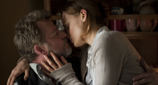 Aidan Quinn and Taylor Schilling in STAY.