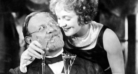 Marlene Dietrich and Emil Jannings in THE BLUE ANGEL.